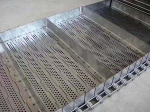 Buy cheap Perforated Plate Conveyor Belt High Carbon Steel Protection Baffles Width 300-2000mm product