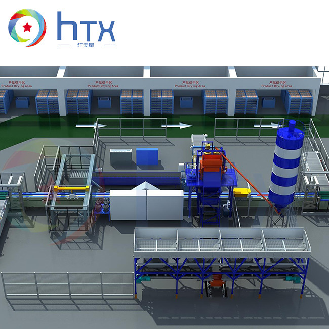 Labor Saving Automatic Wall Panel Concrete Dosing System Floor Tile Making Machine