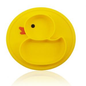 Buy cheap Non Slip Yellow Duck Silicone Divided Plate Toddler Plates product