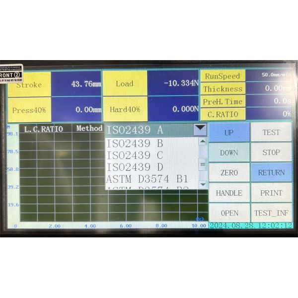 Hardness And Fatigue Compression Testing Machine For Foam Utm 0.5 Grade Accurate Iso 2439 Standard
