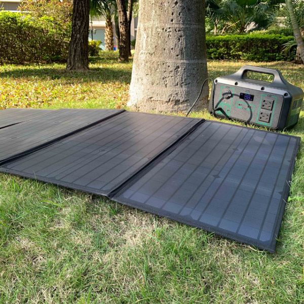 Portable 120W Foldable Solar Panel Handbag Power Station Charger