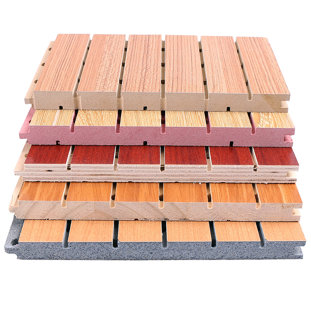 Buy cheap Wood Plastic Composite PVC Wood Veneer Sound Proofing Panels Customized product