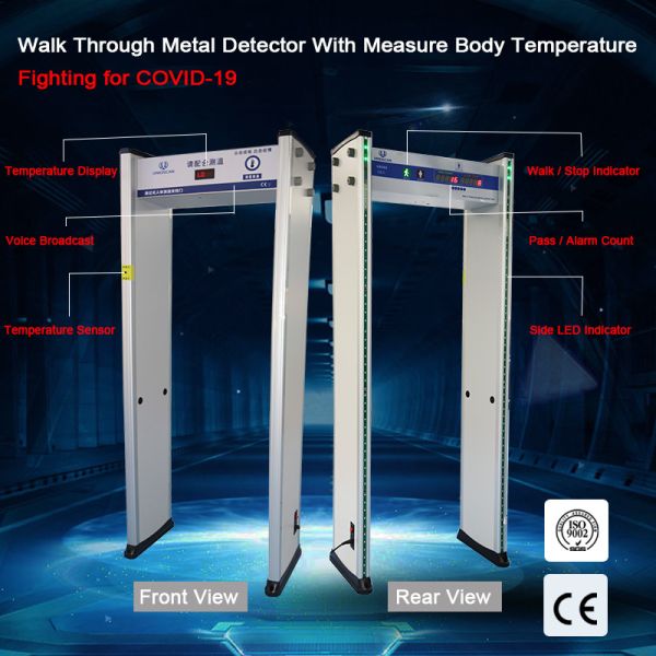 6 Zones 5 Digital 8KHZ Walk Through Security Metal Detectors