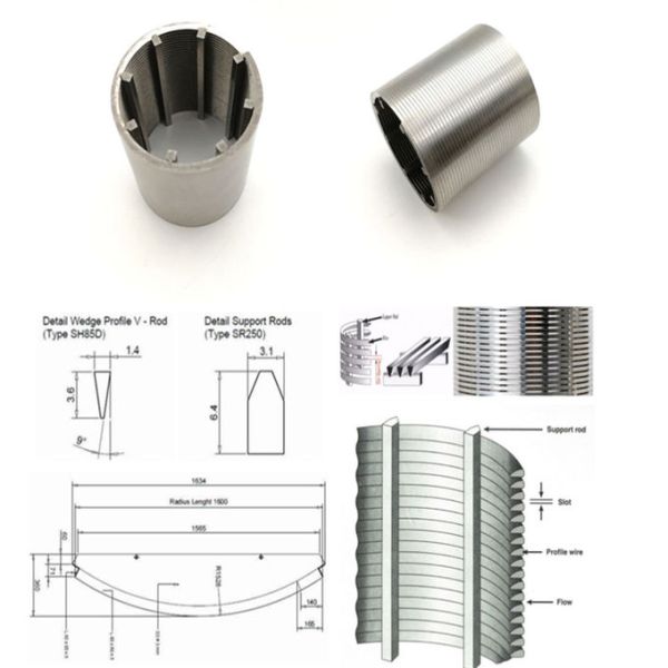 200​​Kg Wedge Vee Wire Slot Well Screen 6m Length Filter Nozzle Strainer