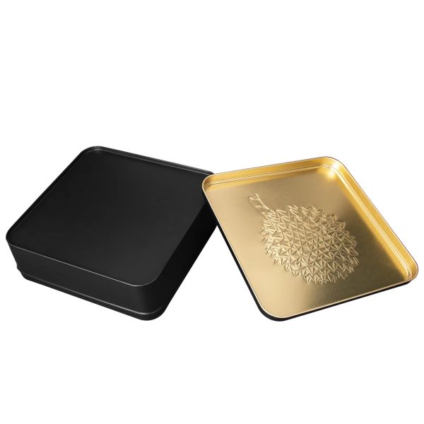 Stainless Steel Tin Box For Tea Packaging Transparent Window Tray Inside Book Shape
