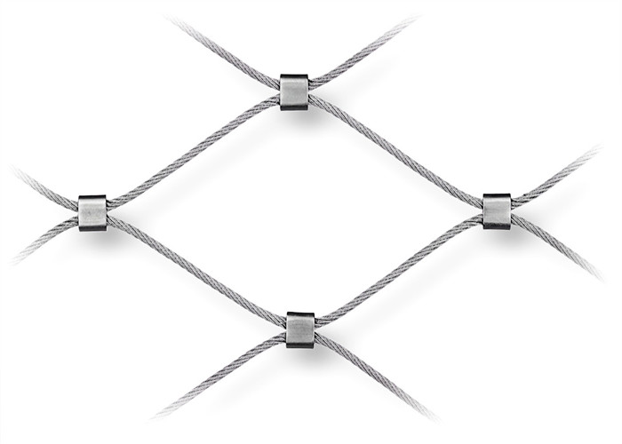 Anti Corrosion Stainless Steel Wire Rope Mesh Net 80mm Balustrade Wire Mesh