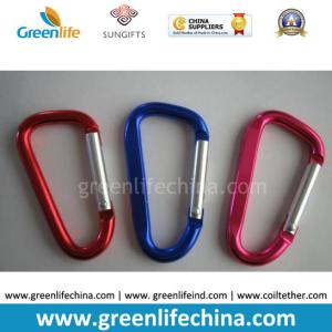 Professional 6cm aluminum carabiner keychain hooks popular logo printed