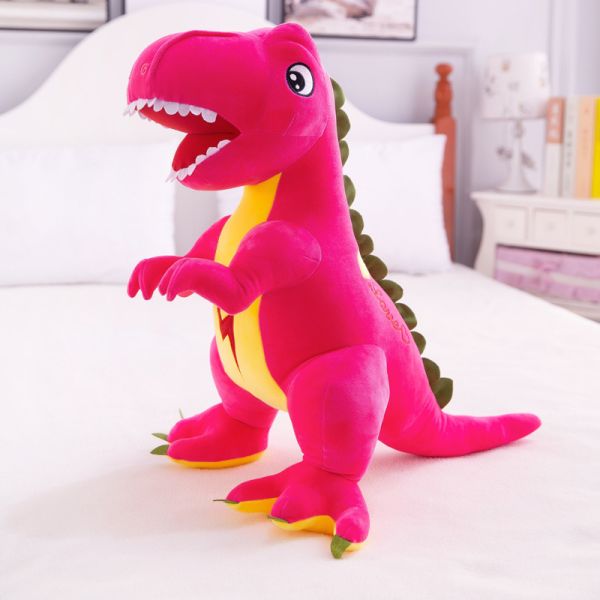 Dinosaur Stuffed Animal Dolls Pp Cotton Filling Eesy Clean 3 Different Colors