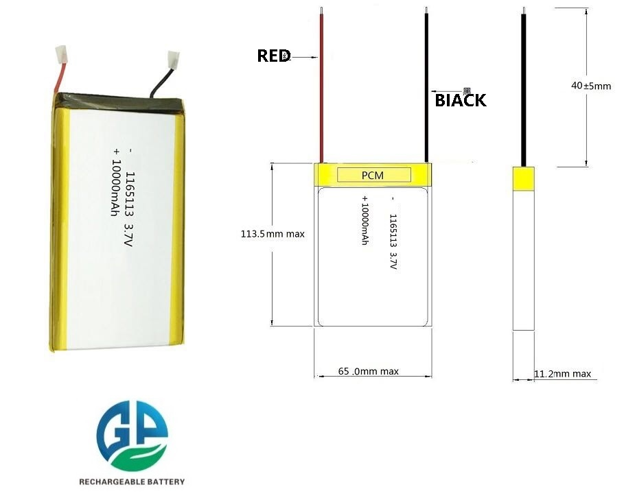 3.7v 900mah 1000mAh Li Polymer Battery 103232 With PCB For Electronic Products Li Ion Battery Pack