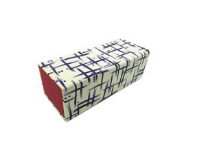 Buy cheap White With Purple Pu Leather Custom Sunglass Case With Printed Logo product