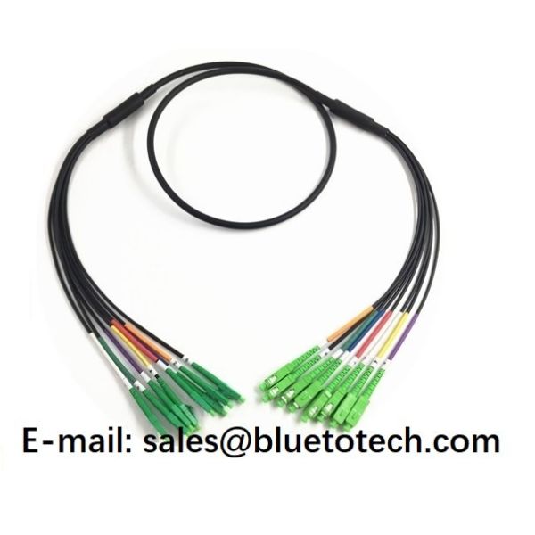 Flexbile Fiber Optic Patch Cord LC Uniboot Armoured Optical Fiber Cable 12 Core