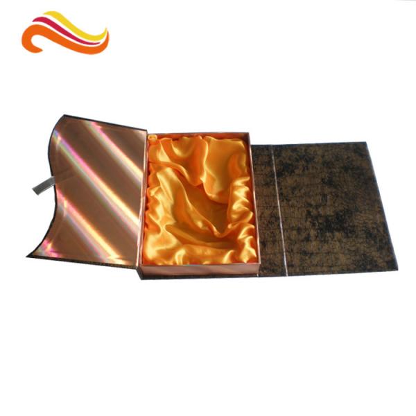 Quality Crocodile Embossed Leather Square Luxury Gift Boxes With Golden Satin Covering for sale