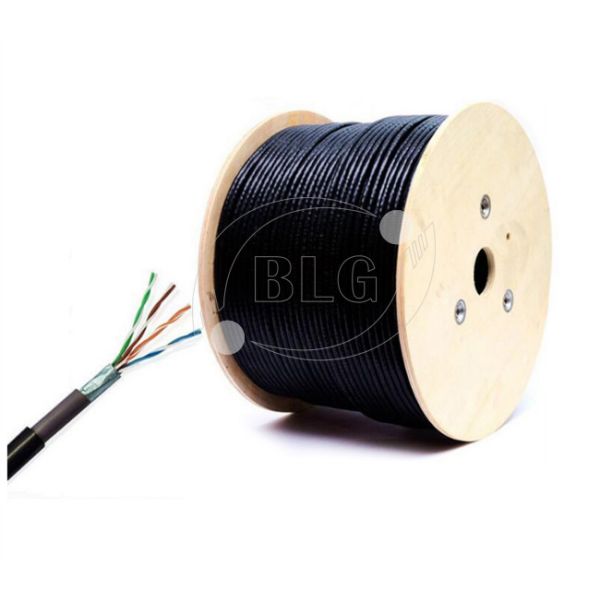 1000ft Shielded Cat5e Network Cable Outdoor CCA 24 AWG FTP Wire Solid Direct Burial UV