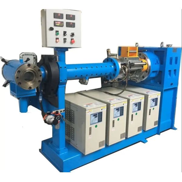 Pin-type Cold Feed Rubber Extruder with Multi-row Pins for Low Extrusion Temperature and Cold Feed Design