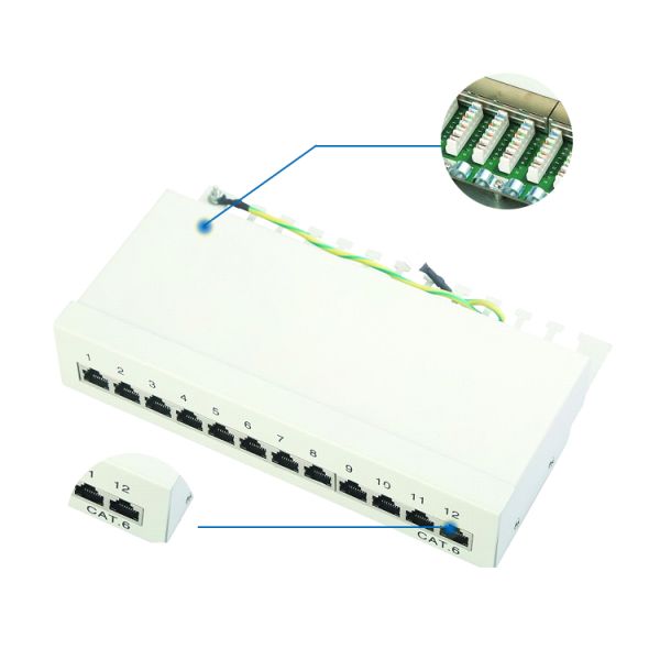P5312-C6 Cat6 Network Patch Panel 1000 Matching Cycles 1 U Height Durable