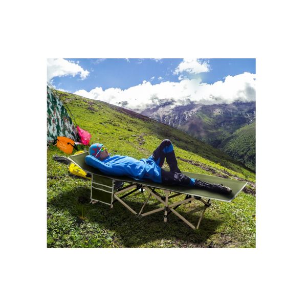 Folding Camping Cot, Portable Foldable ornaments Cot, Canvas Sleeping Bed, Outdoor Comfortable Lightweight Camp Bed
