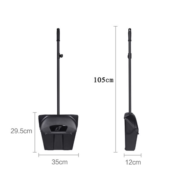 Restaurant Office Hospital Foldable Windproof Rubber Long Handle Plastic Broom Dust Pan Set