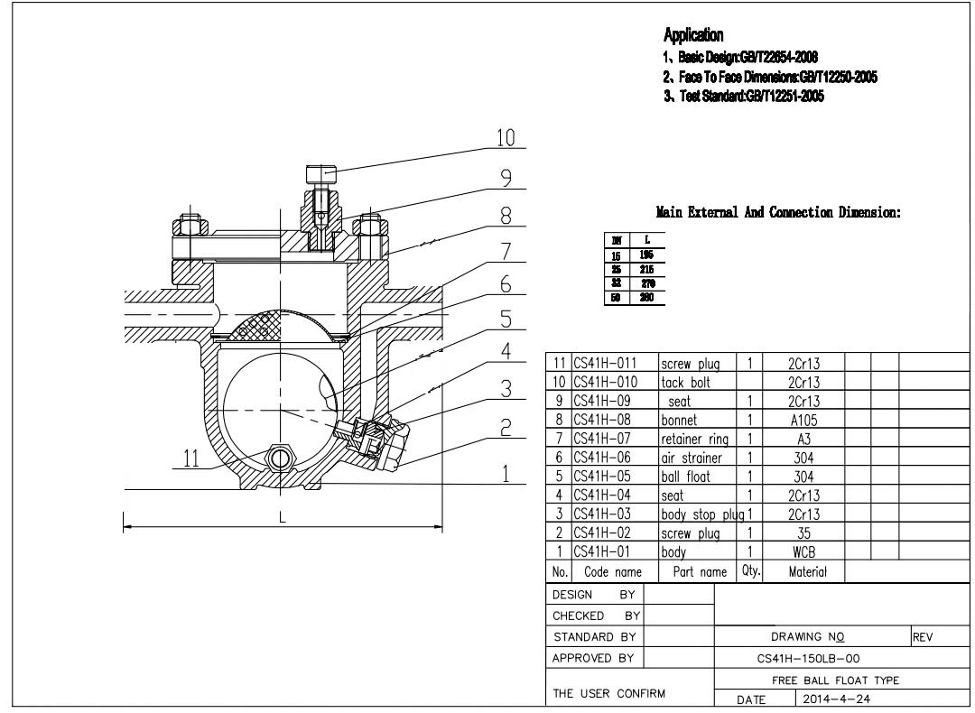 CS41 Steam Valve Floating Type , Stainless Steel Cryogenic Ball Valve