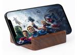 5200mAh Wooden Power Bank , Wireless Charging Bank With Holder Function