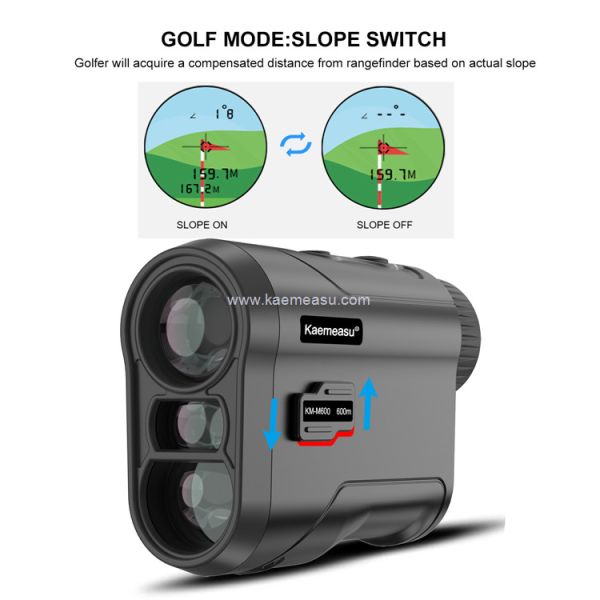 kaemeasu Golf Range Finder CR2 Battery Model Telescope Flagpole Lock Angle Measuring Distance Meter M1000