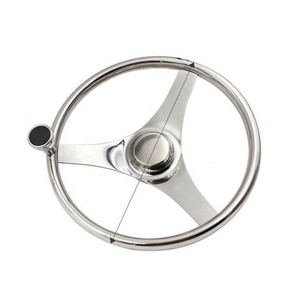 SGS 200KG 316 Stainless Steel Marine Boat Steering Wheels Plastic Polish