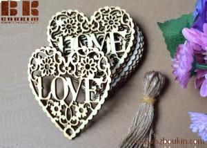 China wholesale heart shape wood craft christmas decoration supplies on sale