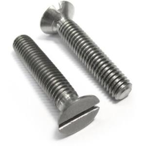 China Slotted Countersunk Head Screws Titanium M2 - M10 Stainless Steel DIN963 on sale